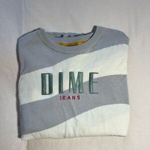 Dime Spring 22 wave stripped light knit sweater